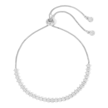 Pulley Tennis Bracelet With Narrow CZ