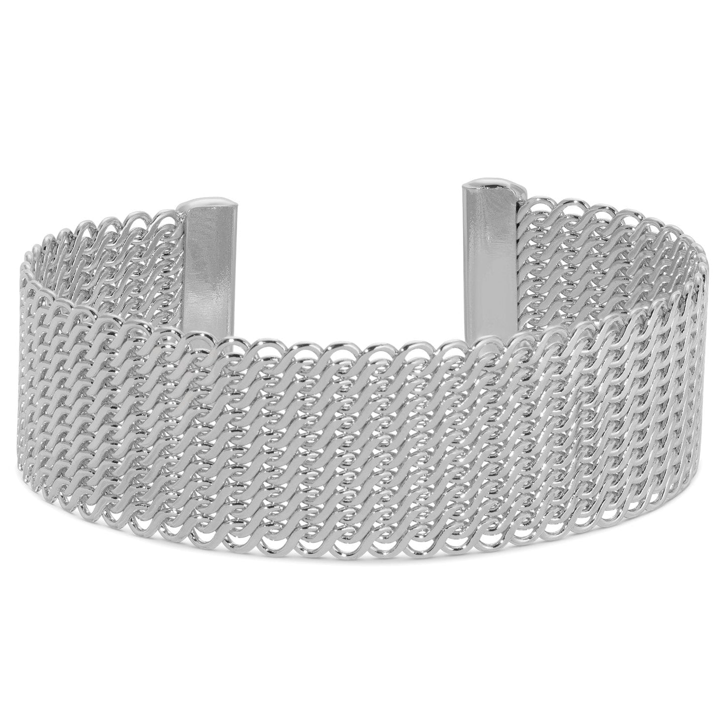 Interwoven Mesh Vibe Cuff Bracelet