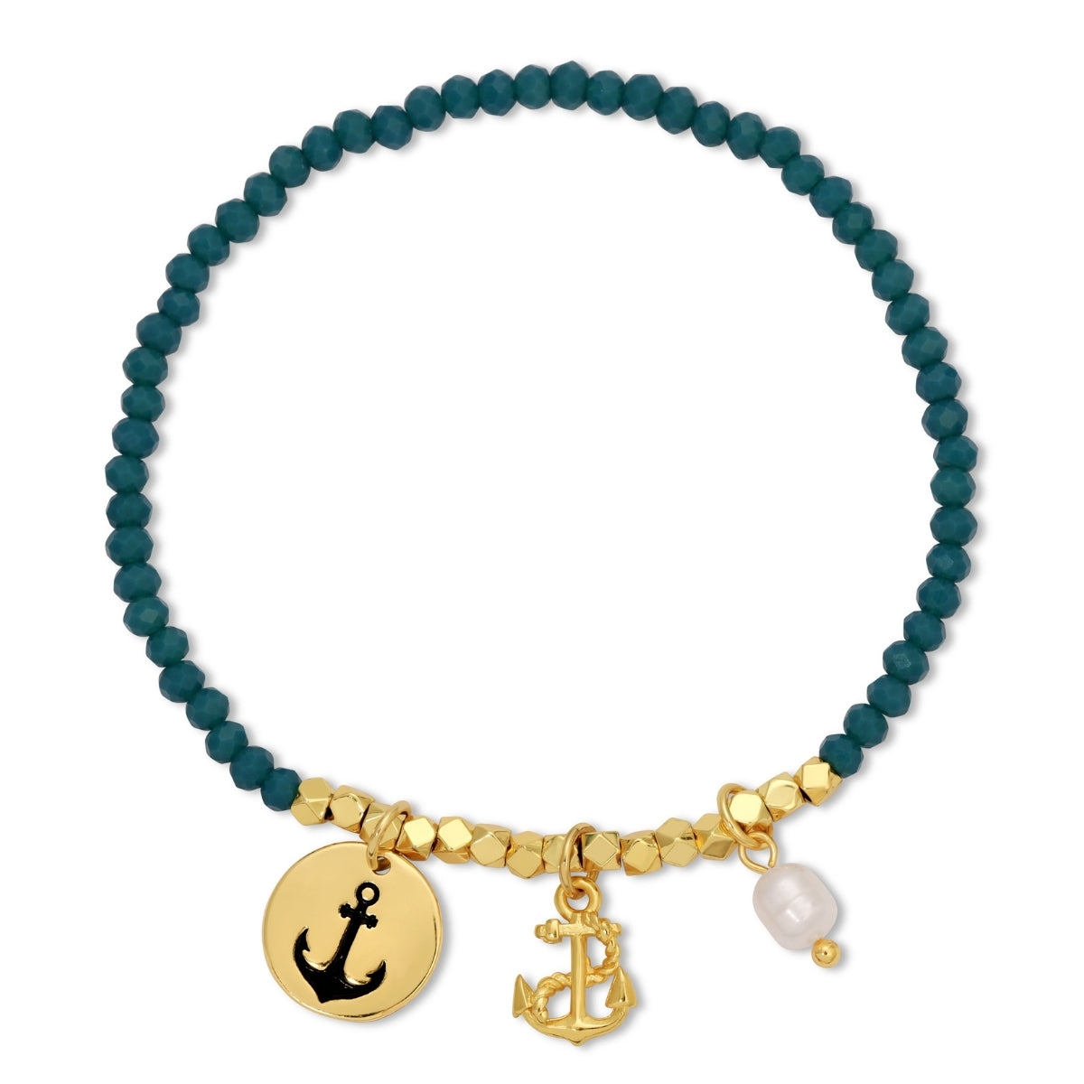 Anchor Stretch Charm Bracelet