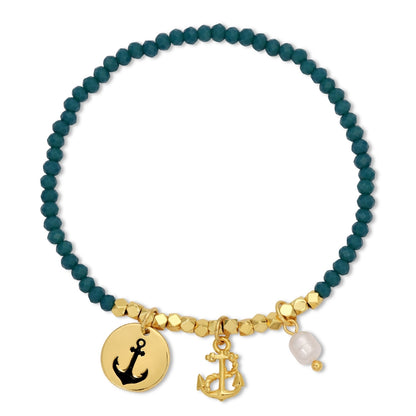Anchor Stretch Charm Bracelet