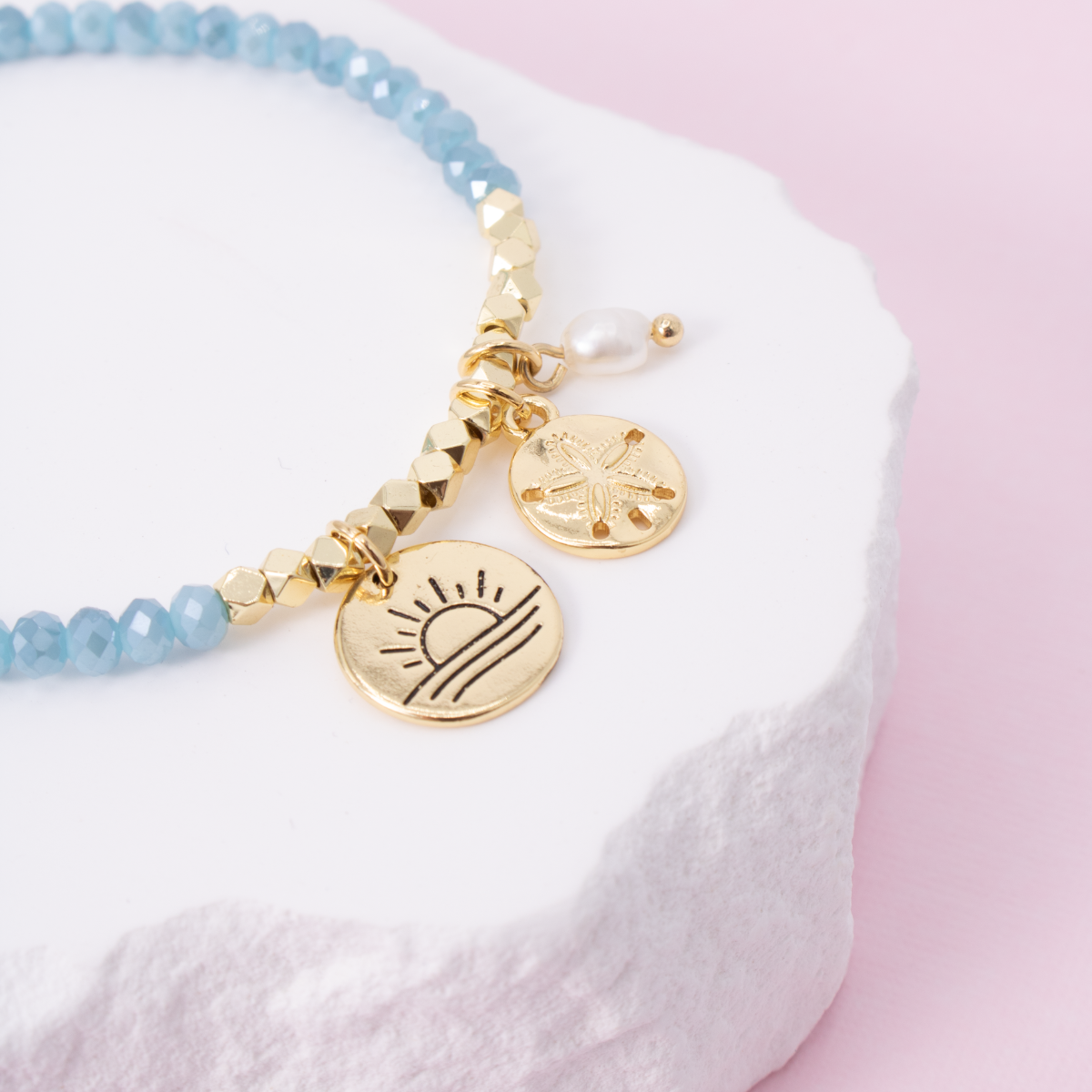 Sand Dollar Stretch Charm Bracelet