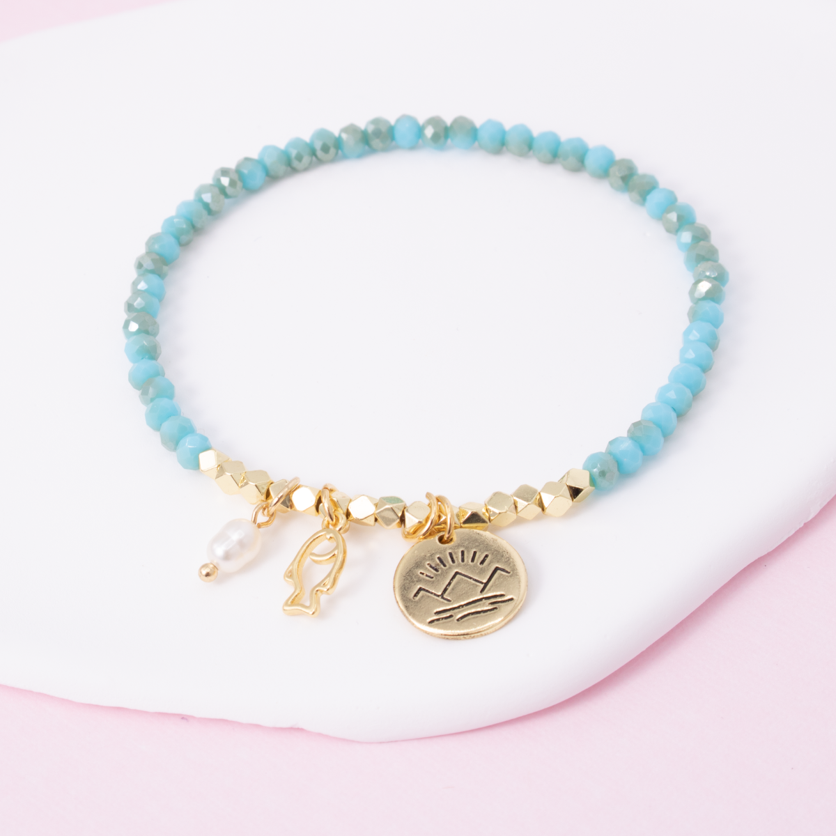 Gone Fishing Stretch Charm Bracelet