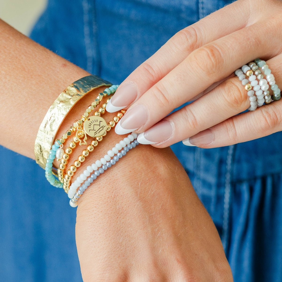 Gone Fishing Stretch Charm Bracelet