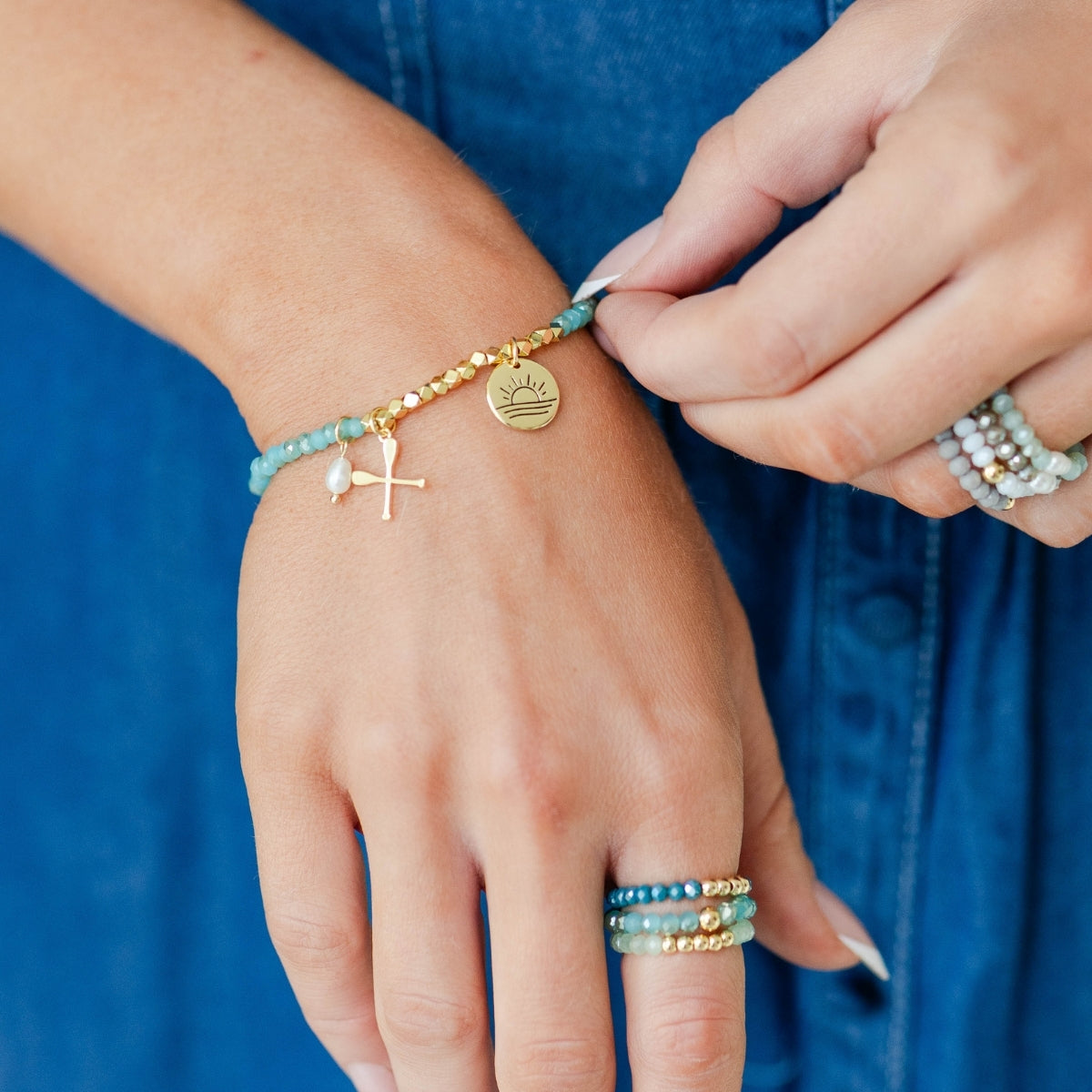 Paddling Stretch Charm Bracelet