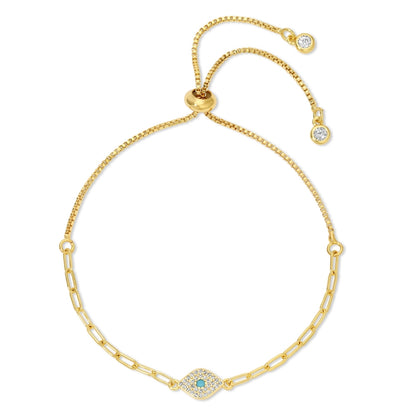 Delicate Evil Eye Pulley Bracelet