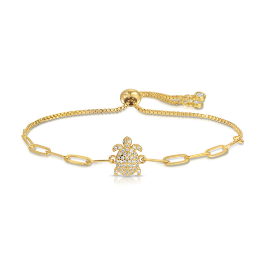 Coastal Pavé Turtle Pulley Bracelet