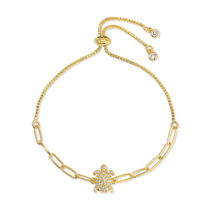 Coastal Pavé Turtle Pulley Bracelet