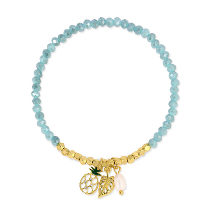 Tropical Oasis Multi-Charm Stretch Bracelet