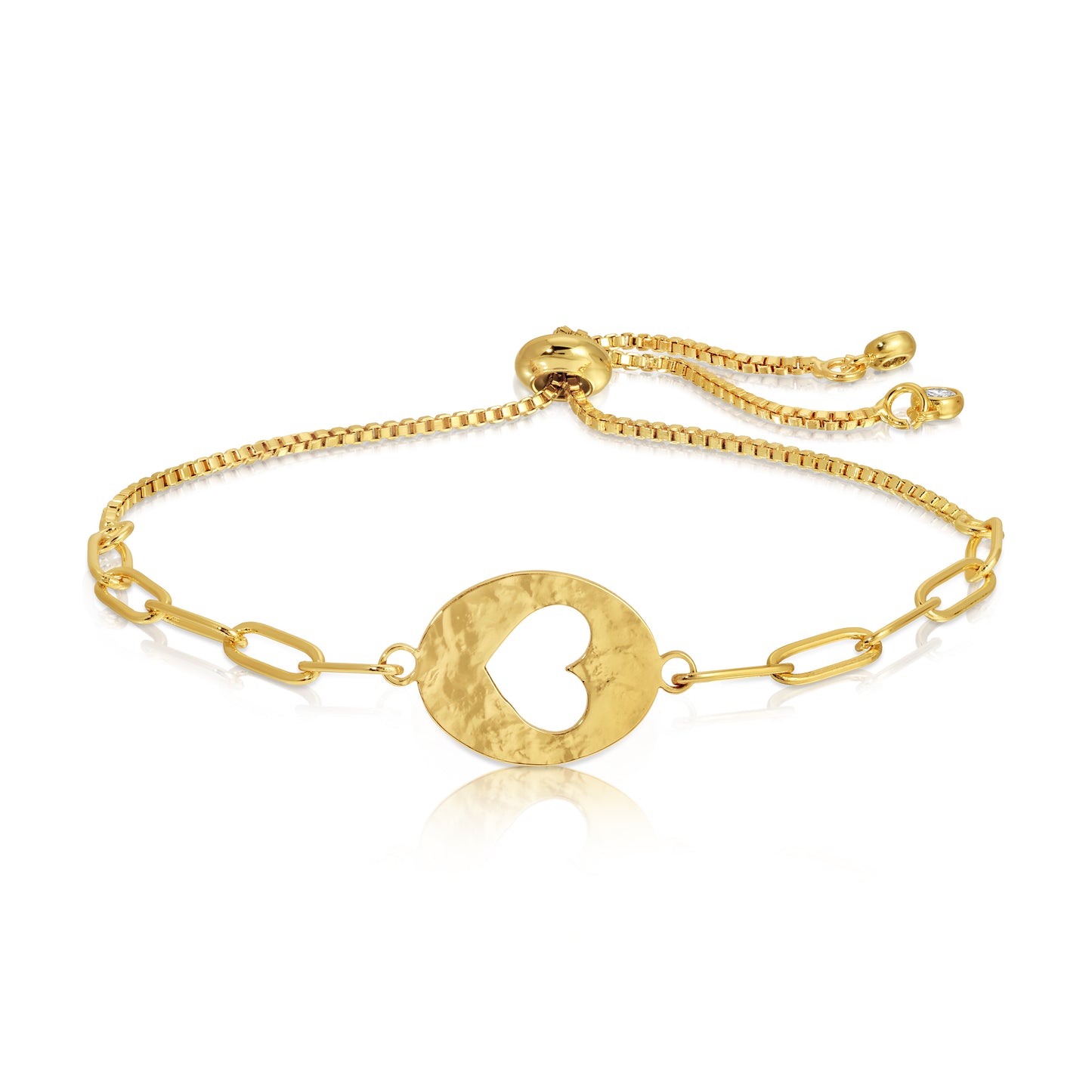 The Pure Heart Gilded Cut-Out Pulley Bracelet