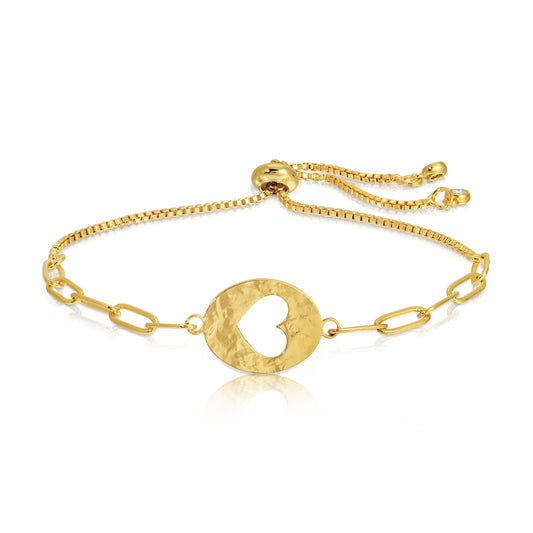 The Pure Heart Gilded Cut-Out Pulley Bracelet