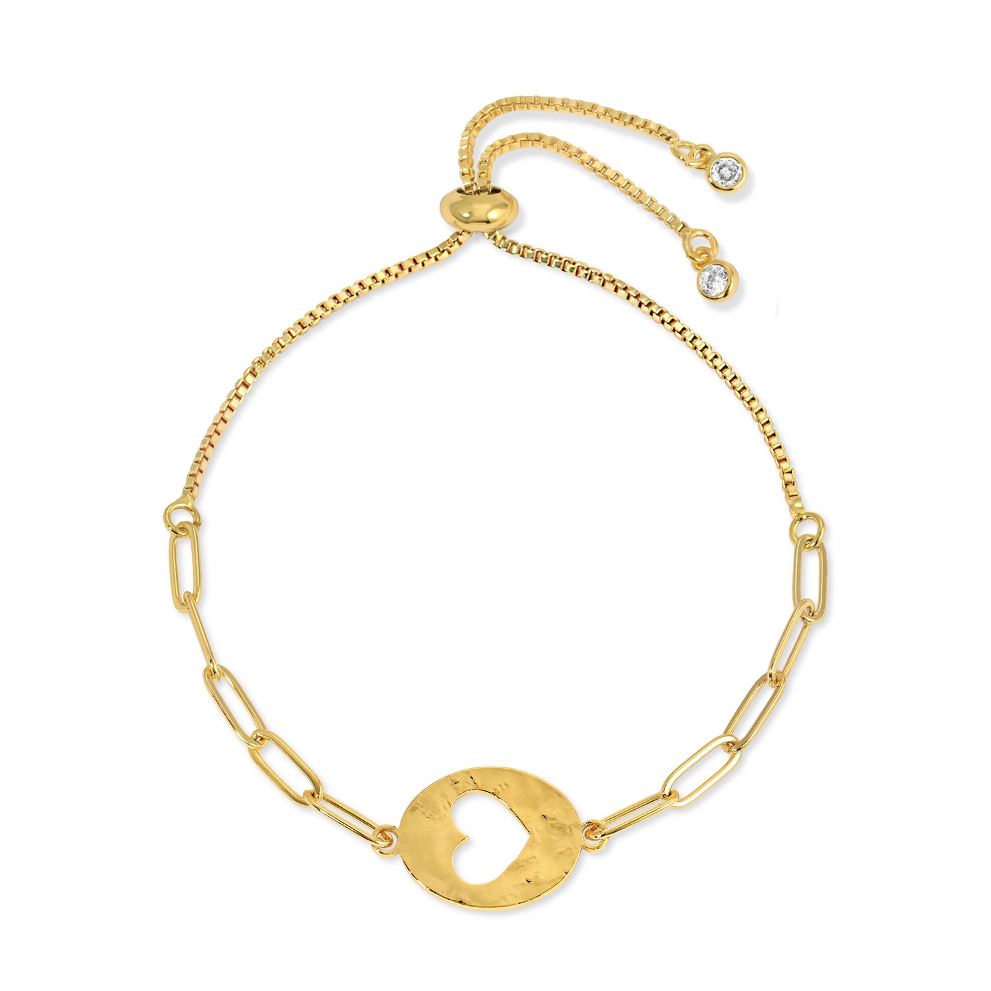 The Pure Heart Gilded Cut-Out Pulley Bracelet