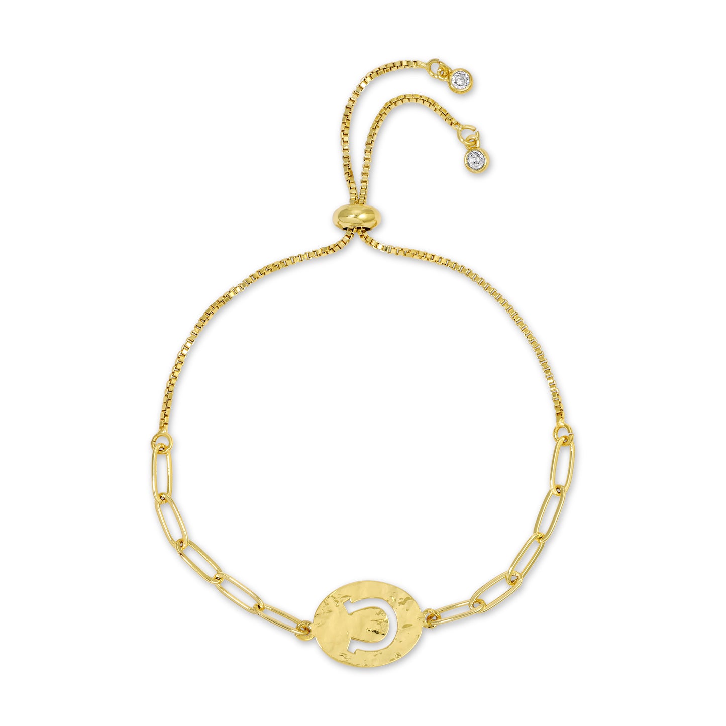 Horseshoe Gilded Cut-Out Pulley Bracelet