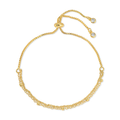 Double Row Delicate Chain Pulley Bracelet