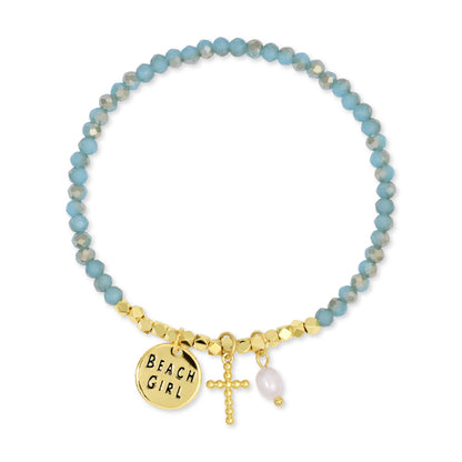The Faith & Beach Girl Stretch Bracelet
