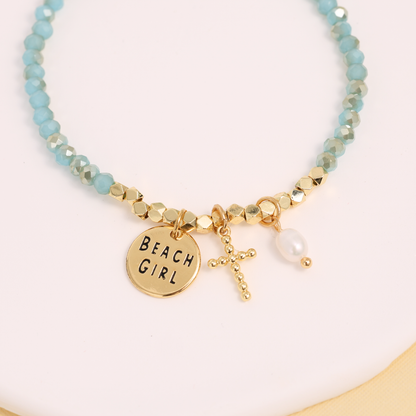 The Faith & Beach Girl Stretch Bracelet