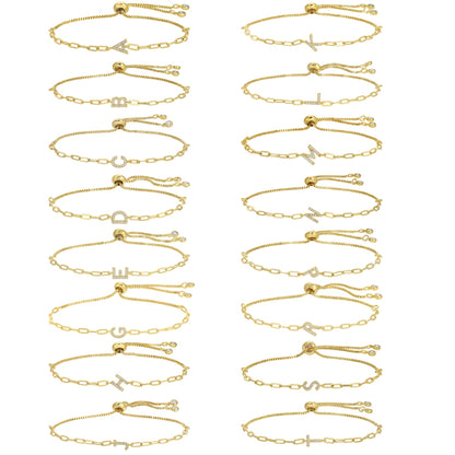 Set/32 Pavé Initial Pulley Bracelets