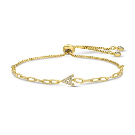 Pavé Initial Pulley Bracelet