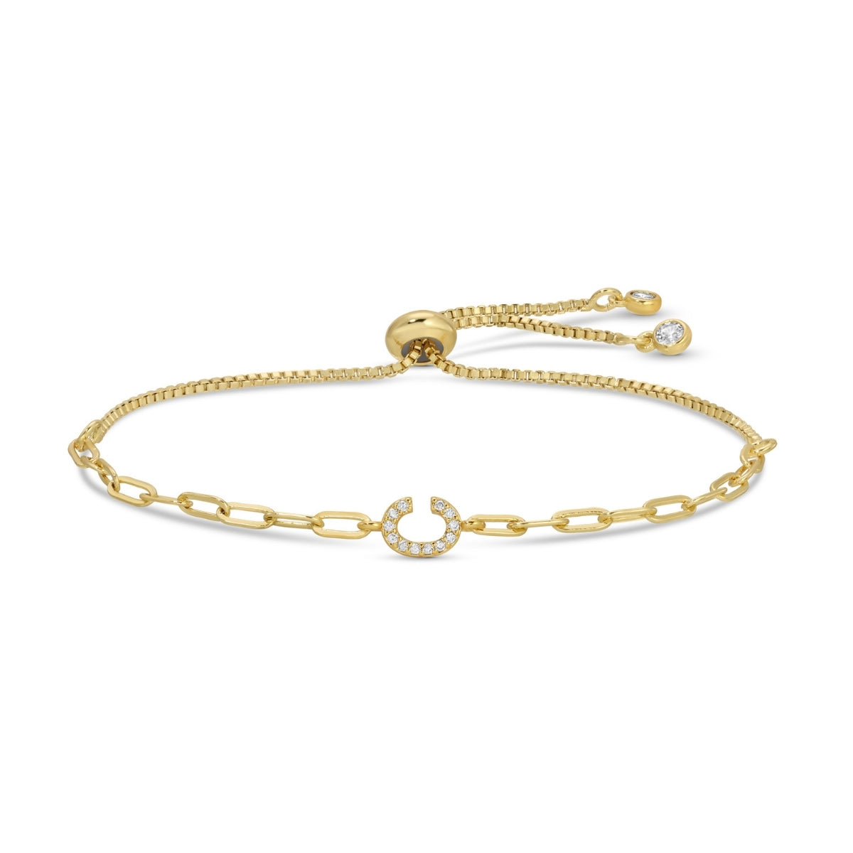 Pavé Initial Pulley Bracelet