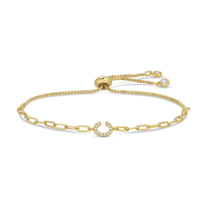 Pavé Initial Pulley Bracelet