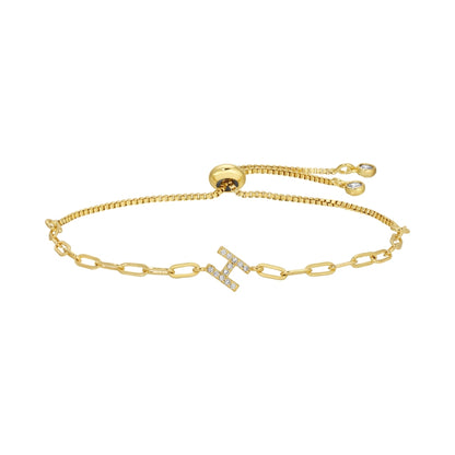Pavé Initial Pulley Bracelet