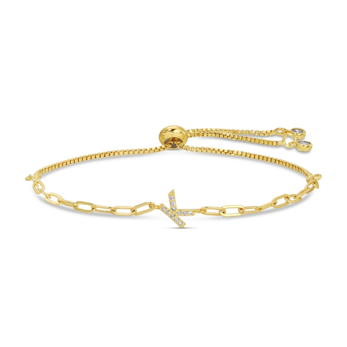 Set/32 Pavé Initial Pulley Bracelets