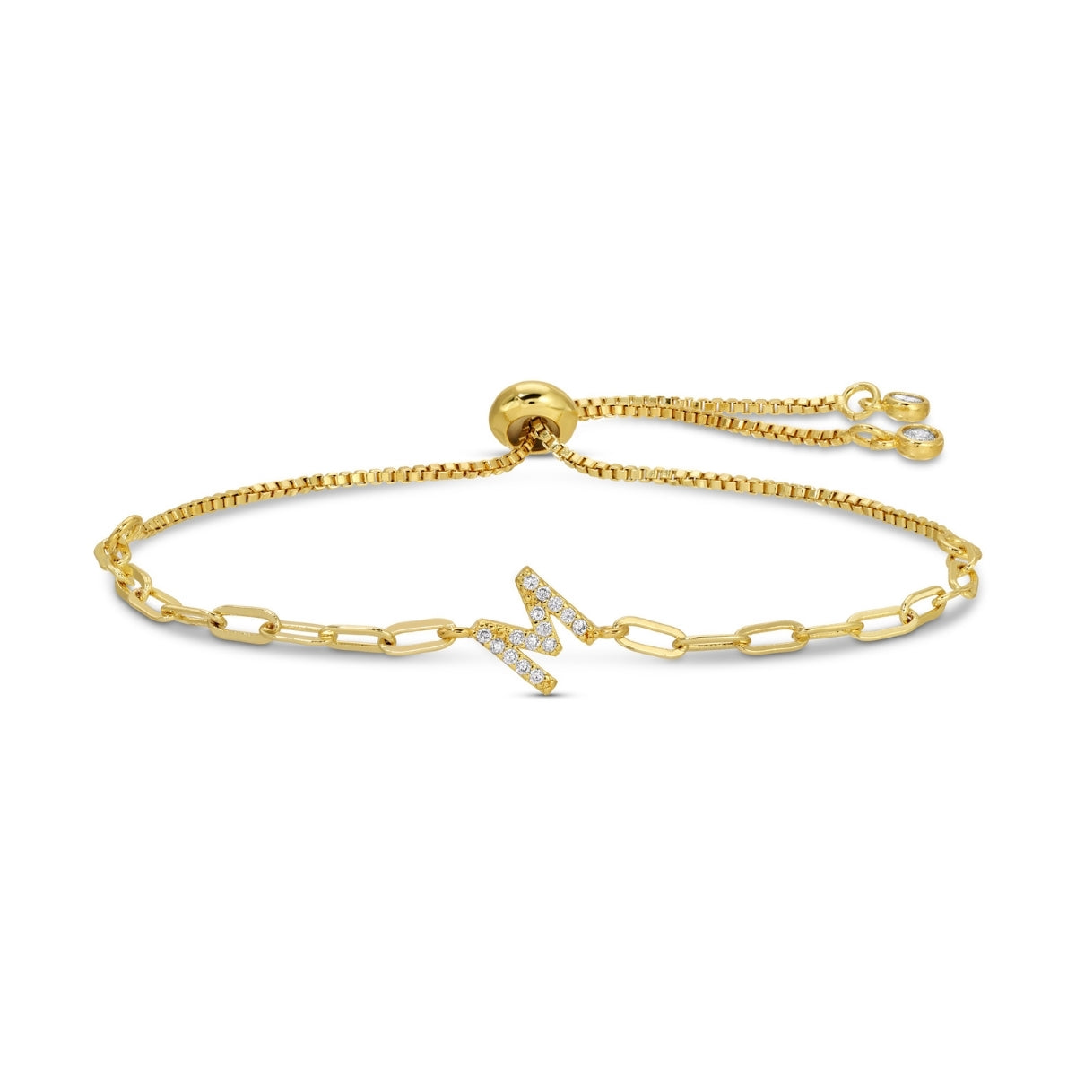 Pavé Initial Pulley Bracelet