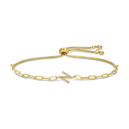 Set/32 Pavé Initial Pulley Bracelets