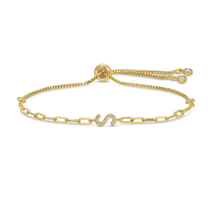 Pavé Initial Pulley Bracelet