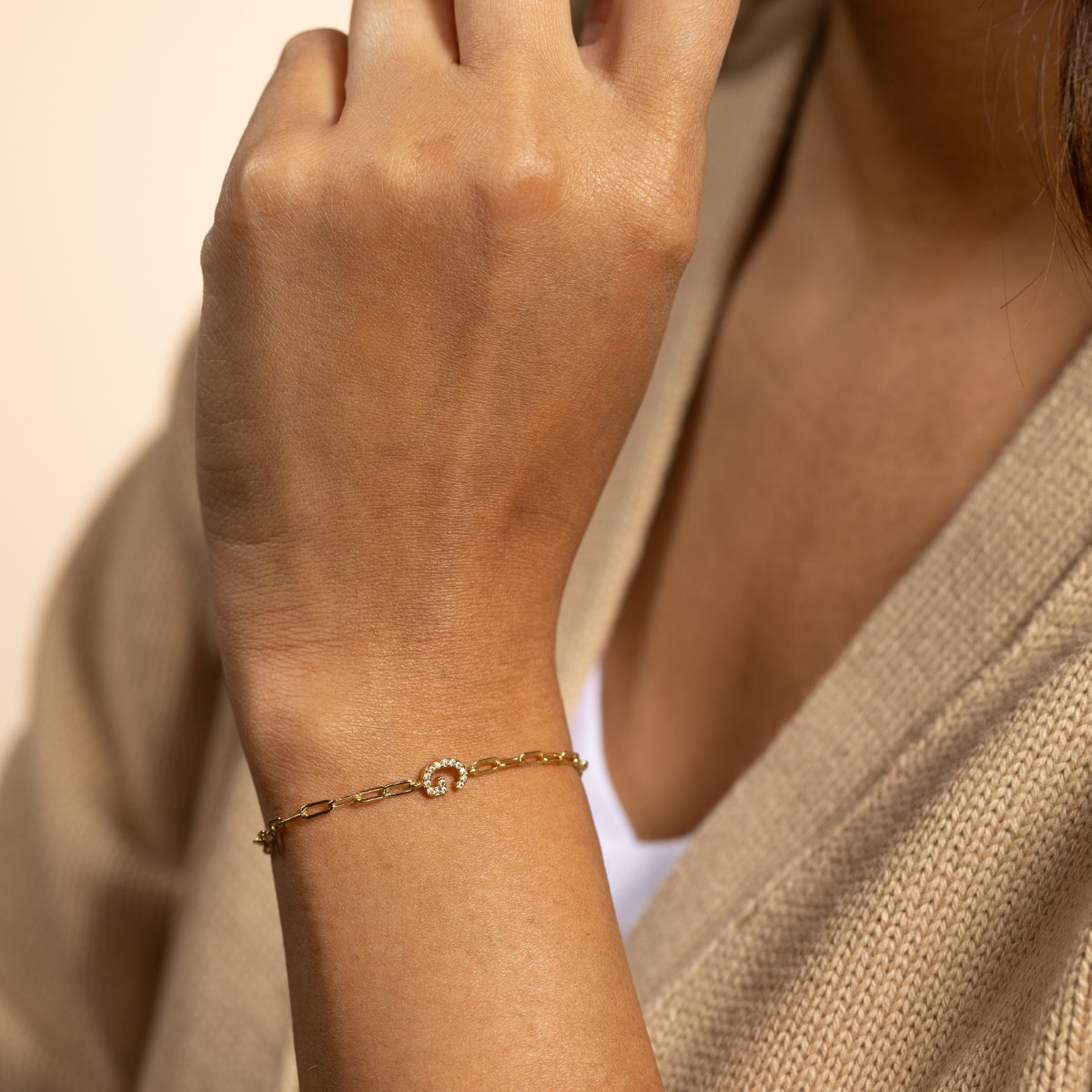 Set/32 Pavé Initial Pulley Bracelets