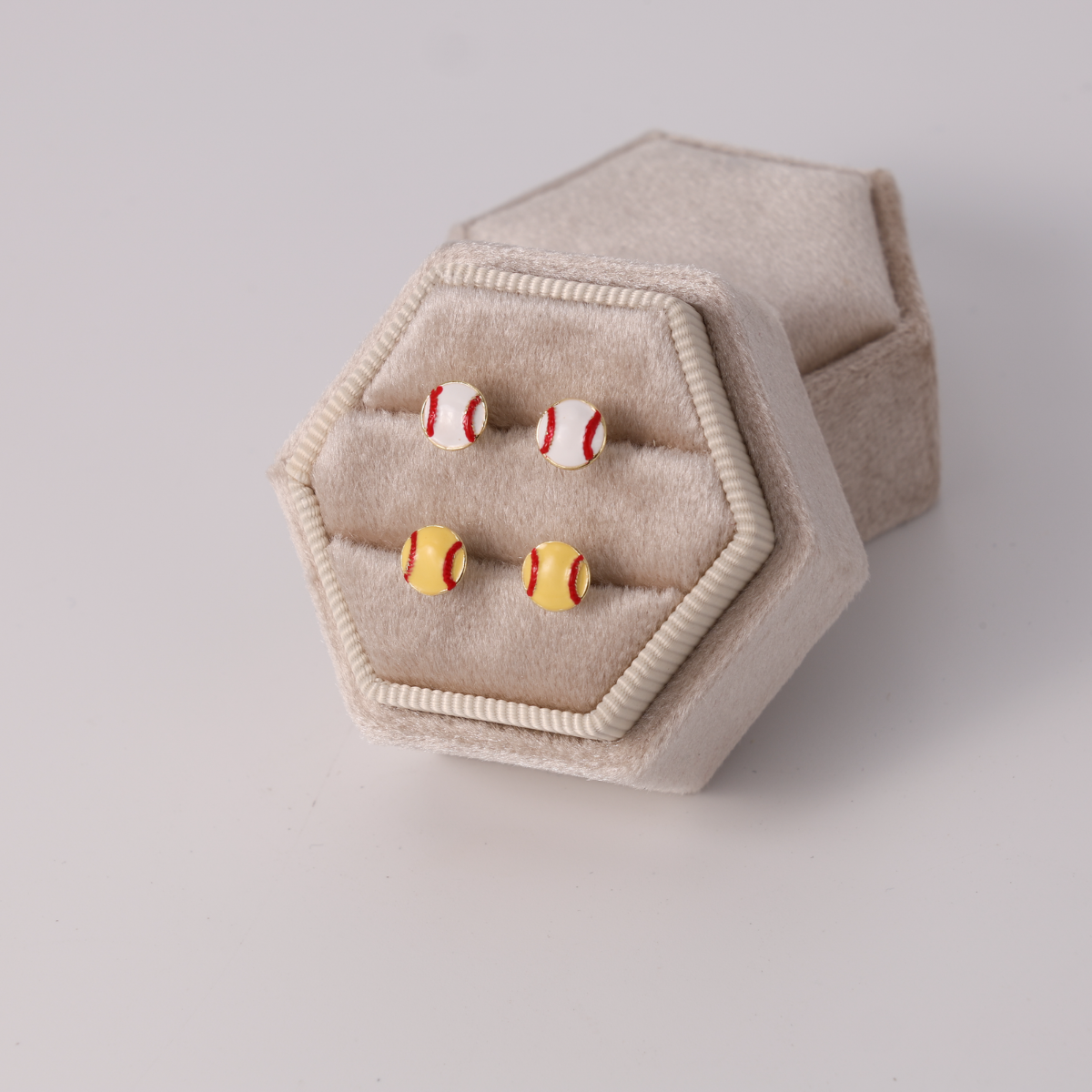 Minimalist Baseball Stud Sports Earrings