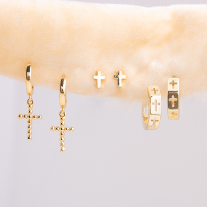 Understated Cross Huggies