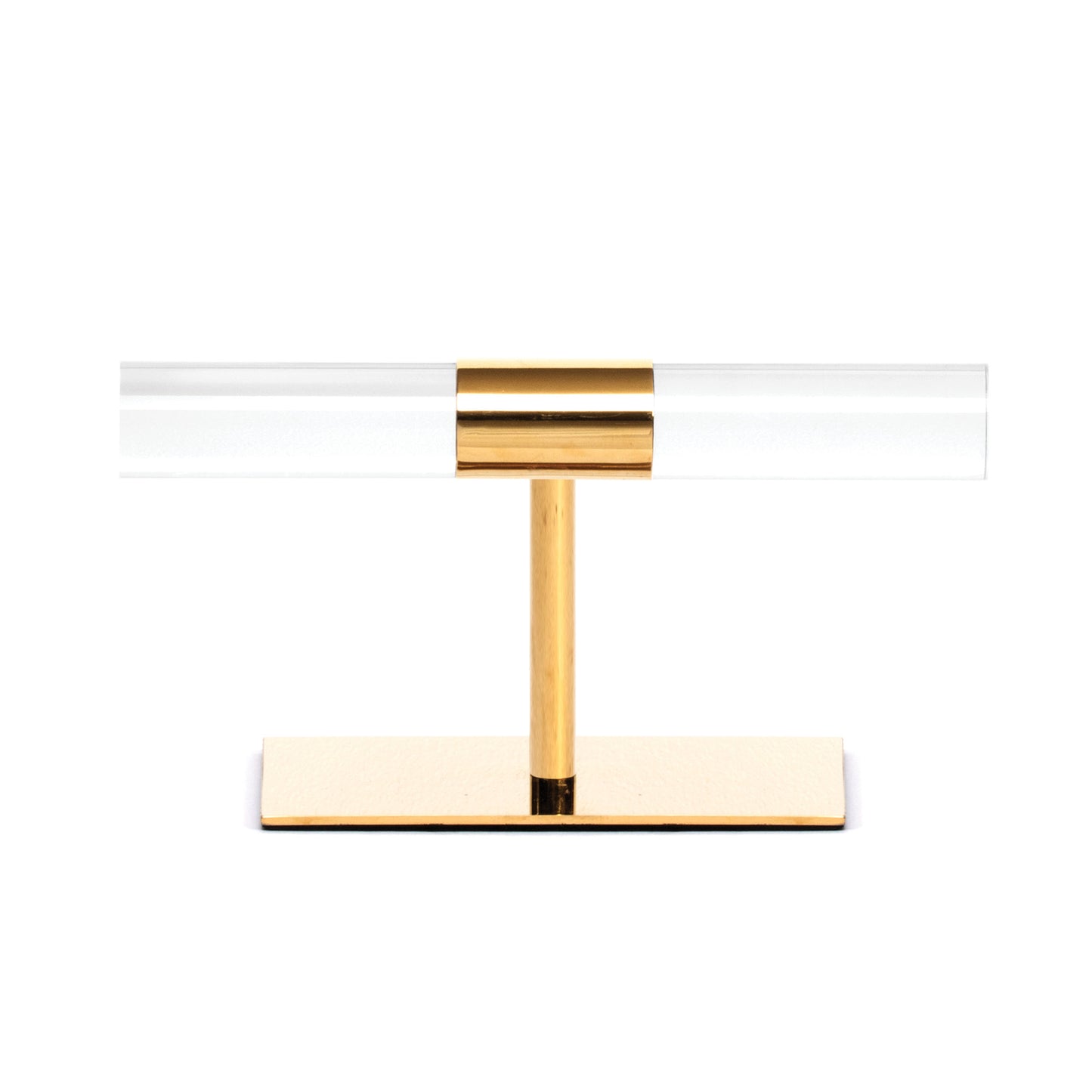 Branded Clear and Gold Display Bar