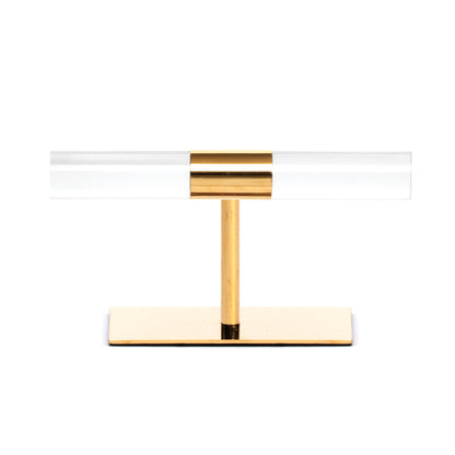 Branded Clear and Gold Display Bar