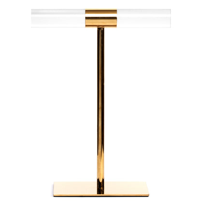 Branded Clear and Gold Display Bar