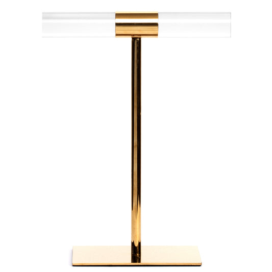Branded Clear and Gold Display Bar