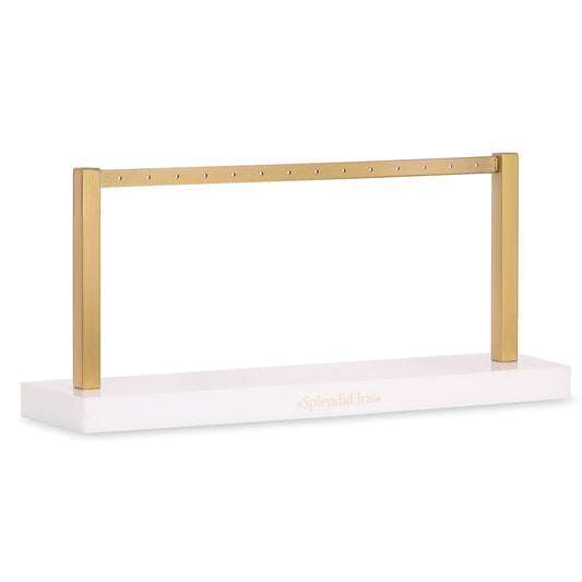 Branded Gold & White Single Level Earring Display