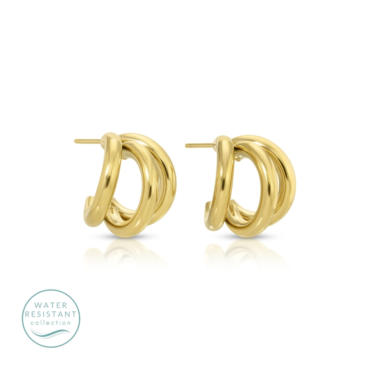 Small Triple Hoops, Water-Resistant