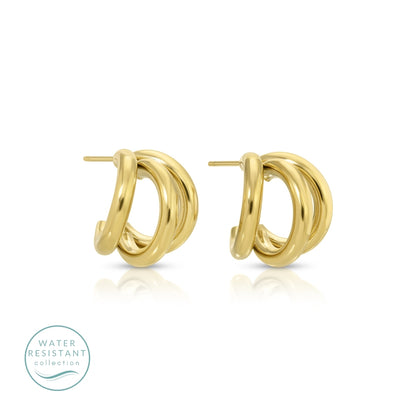 Small Triple Hoops, Water-Resistant