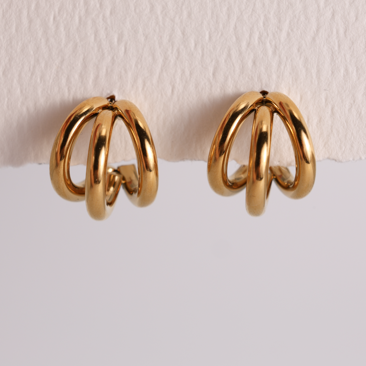 Small Triple Hoops, Water-Resistant