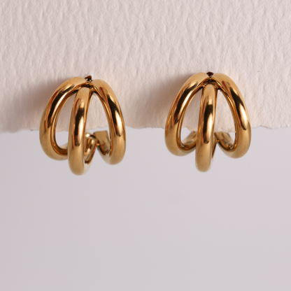 Small Triple Hoops, Water-Resistant