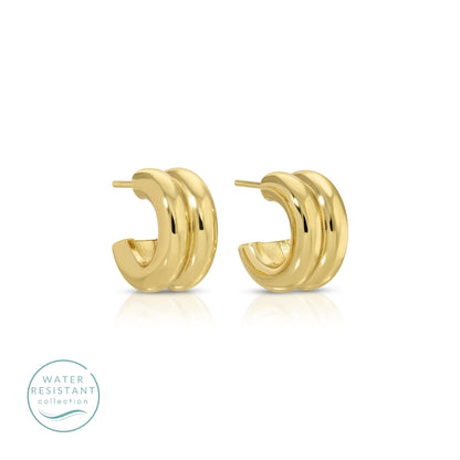 Small & Bold Hoops, Water-Resistant