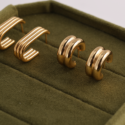 Small & Bold Hoops, Water-Resistant