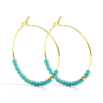 Delicate Crystal Hoops