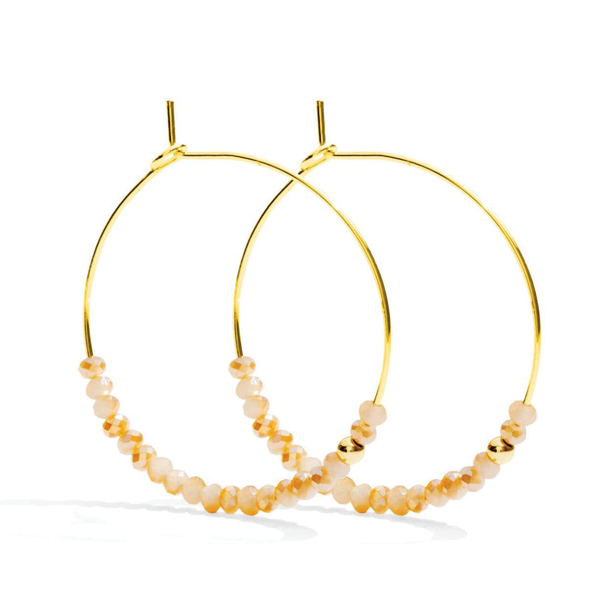 Delicate Crystal Hoops