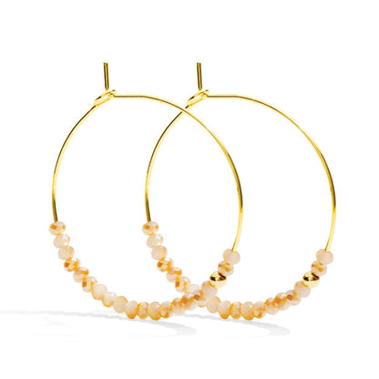 Delicate Crystal Hoops