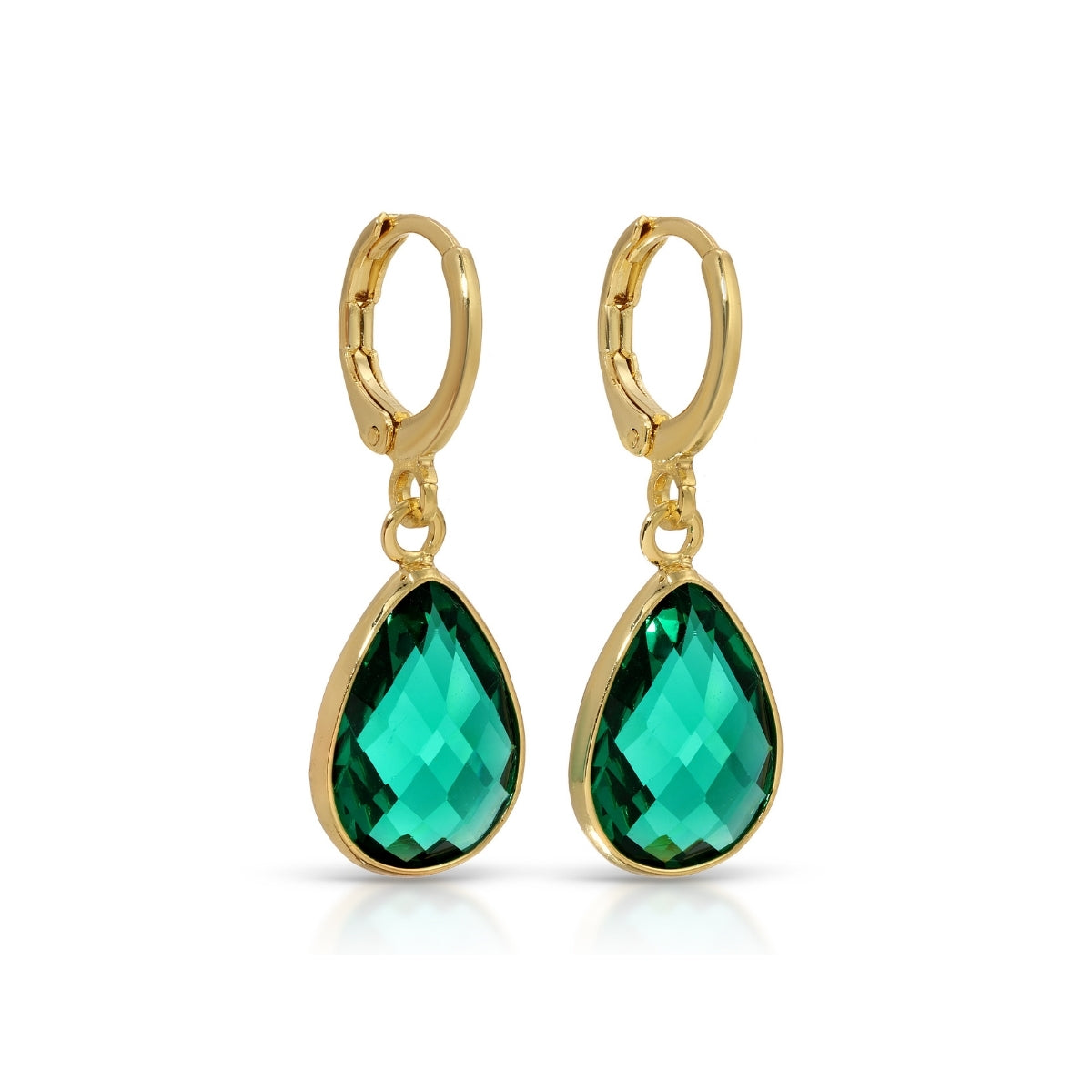 Vibrant Teardrop Huggie Earrings