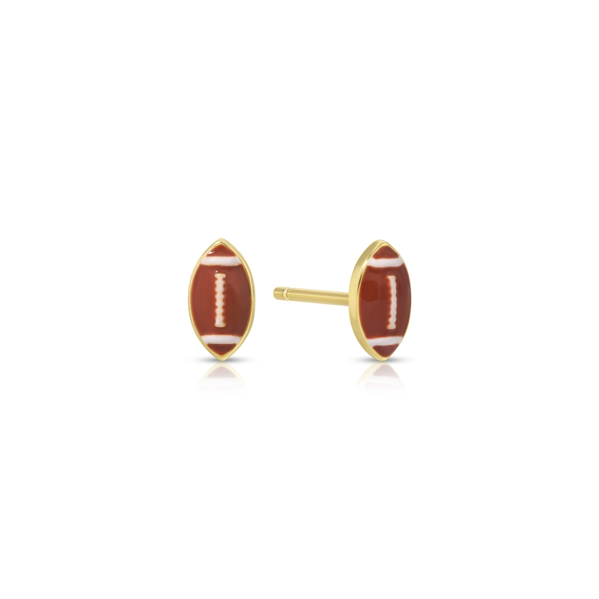 Petite Football Stud Earrings
