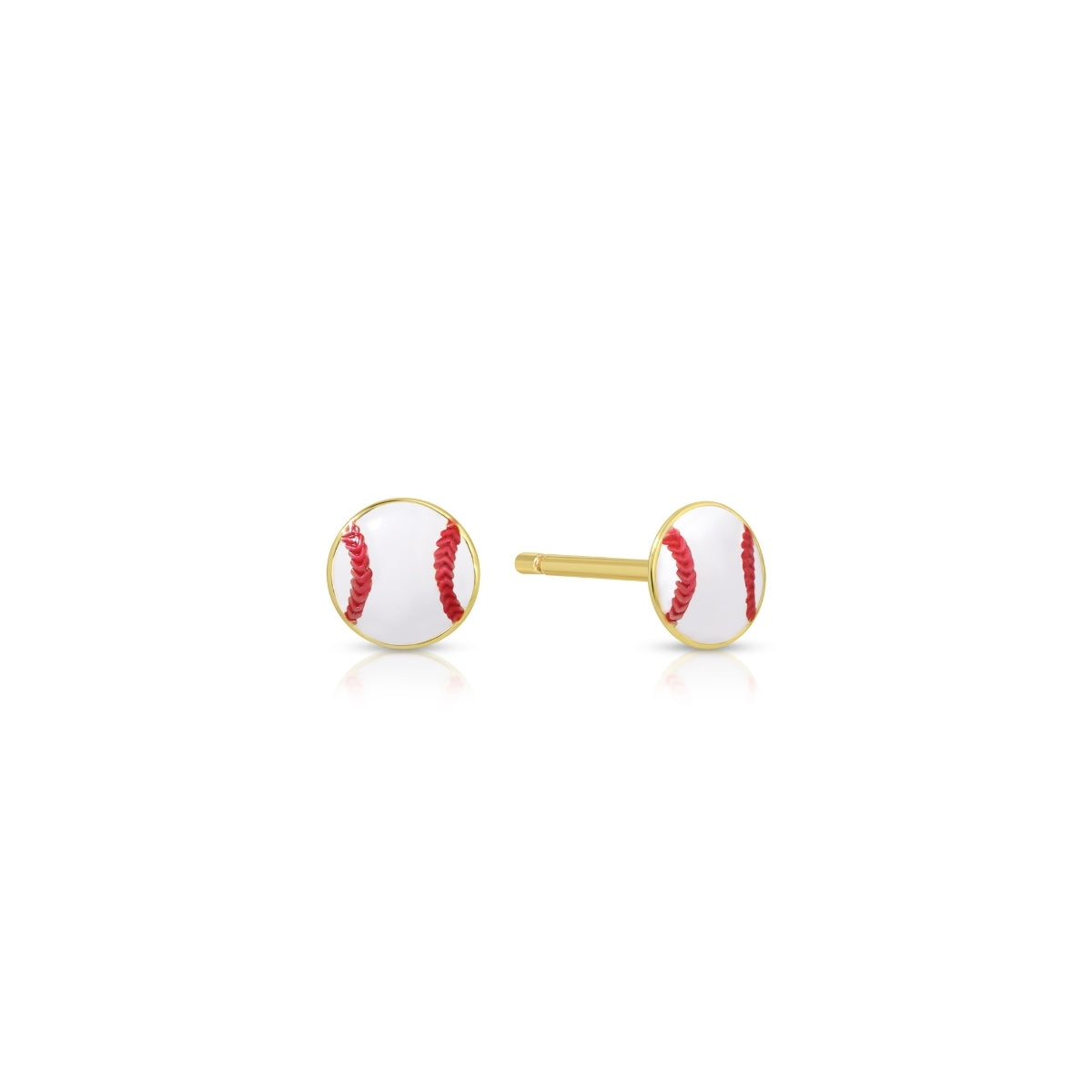 Petite Baseball Stud Earrings