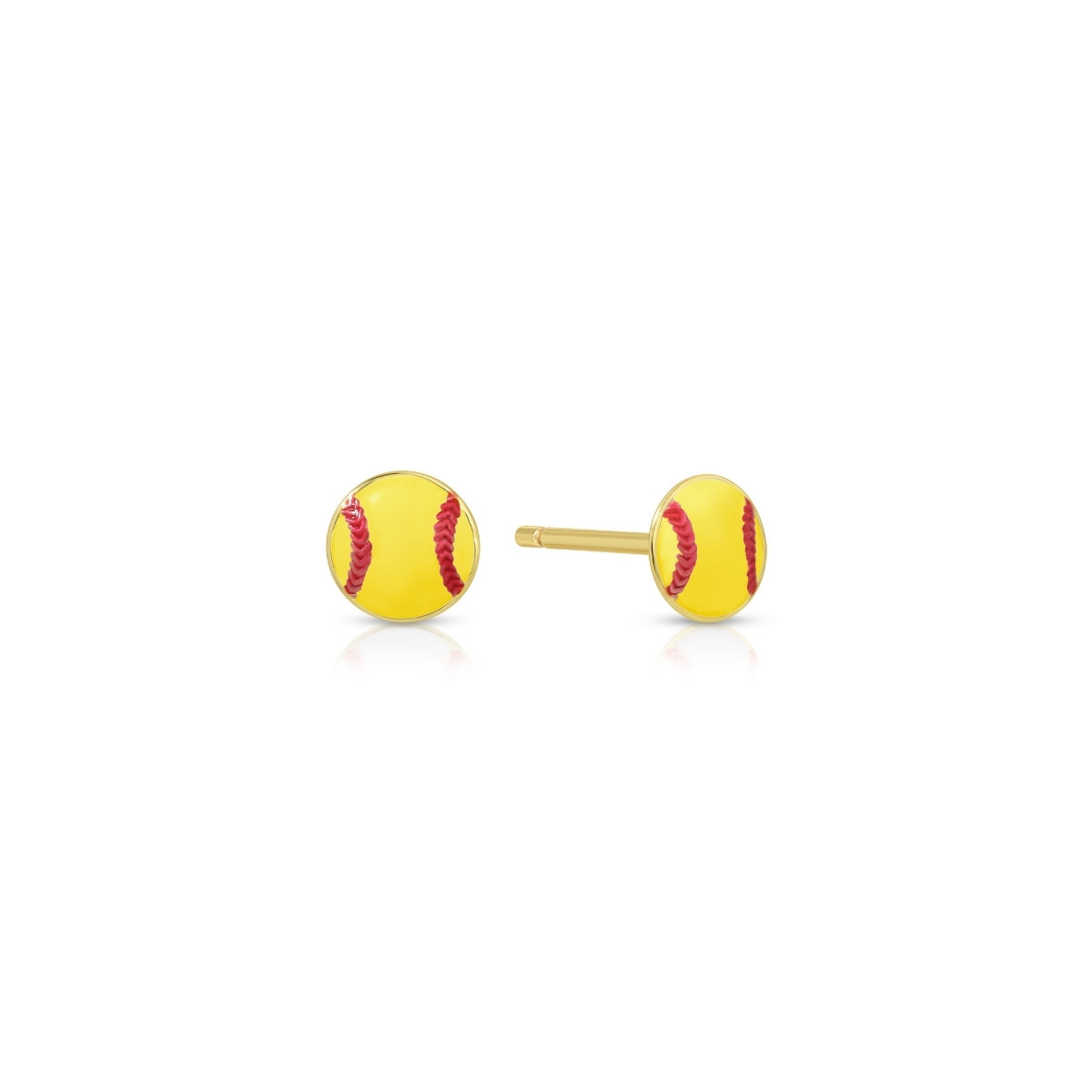Petite Softball Stud Earrings