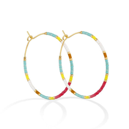 Miyuki Delica Hoop Earring